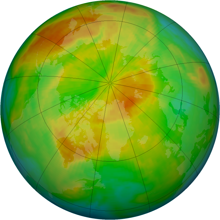 Arctic ozone map for 23 April 1993